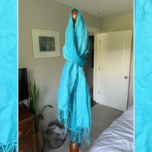 Blue Ombré Fringe Scarf